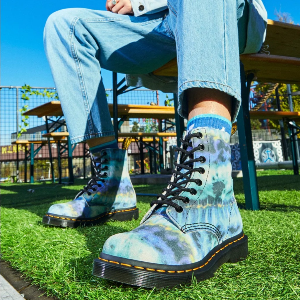 Nwot Doc Martens 1460 Pascal Tie Dye Leather Lace Up Boots Size Us6